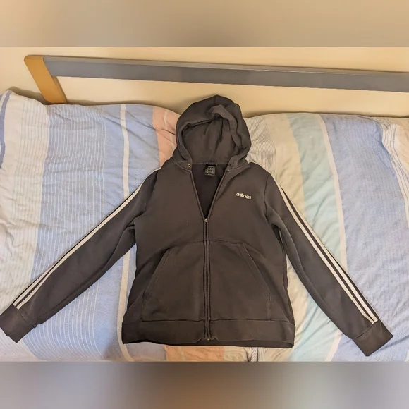 Adidas Black Zip-Up Hoodie - Picture 3 of 13